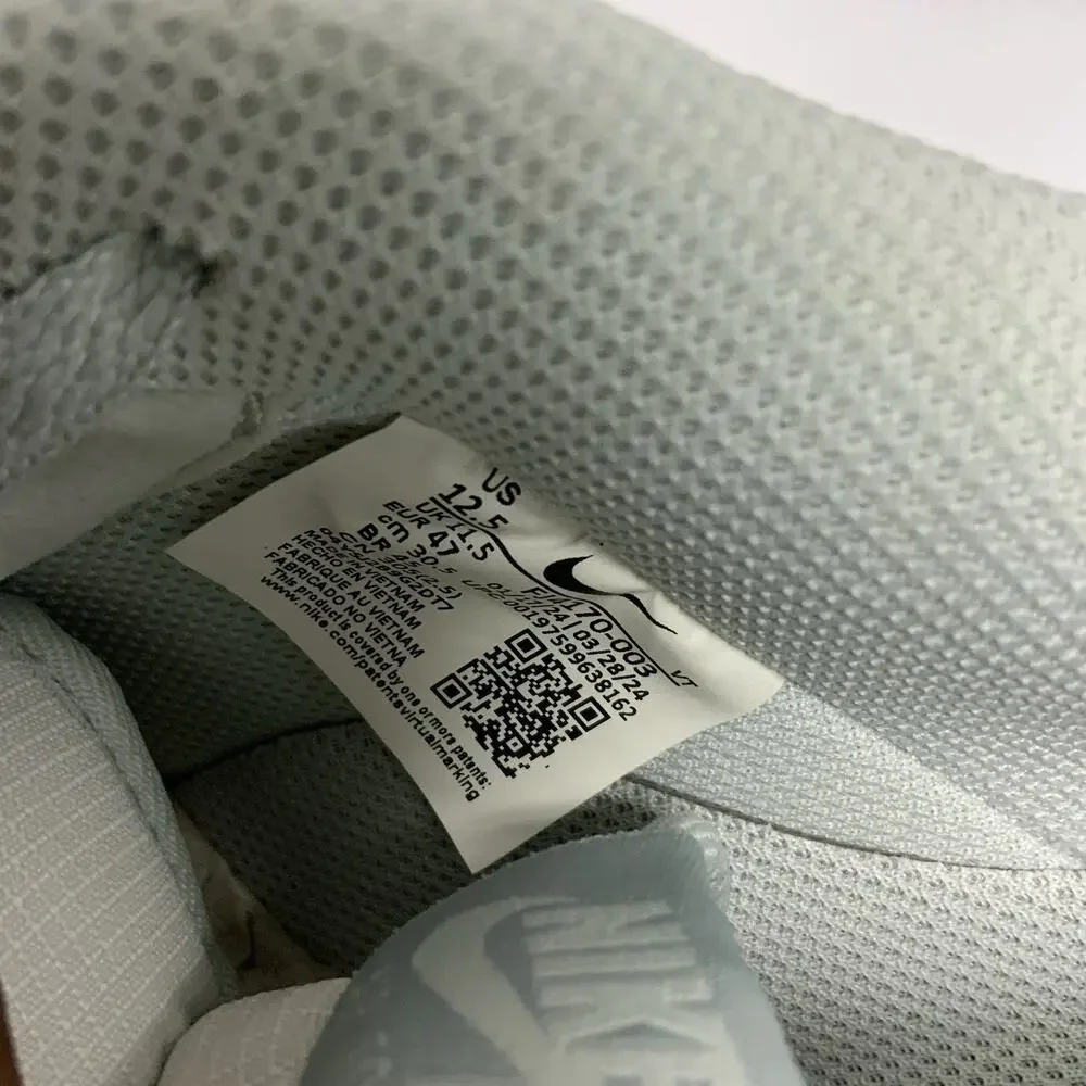 Nike Air Force 1 '07 LV8 Light Silver Pumice FJ4170 003 Size 12.5 Men Grey White